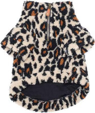 Load image into Gallery viewer, The Worthy Dog Leopard Quarter Zip Pullover Coat