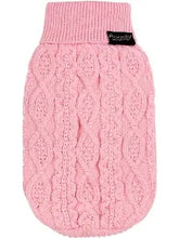 Load image into Gallery viewer, Parisian Pet Cable Knit Sweater - Pink