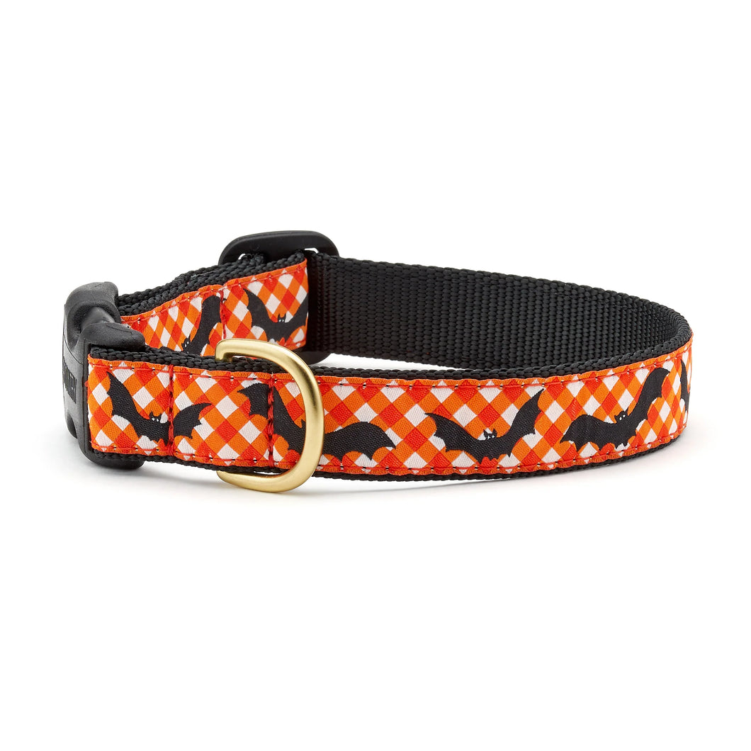 Up Country Orange Check Bat collar