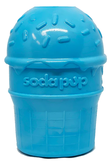 SodaPup Blue Ice Cream Cone Treat Dispenser