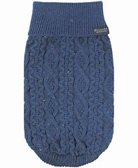 Parisian Pet Cable Knit Sweater Navy Blue