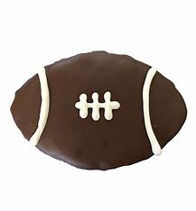 Preppy Puppy Football Cookie