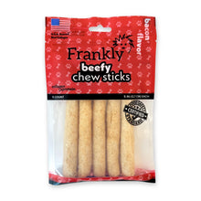 Load image into Gallery viewer, Frankly Beefy Chew Sticks 5ct 5" - Bacon Flavor
