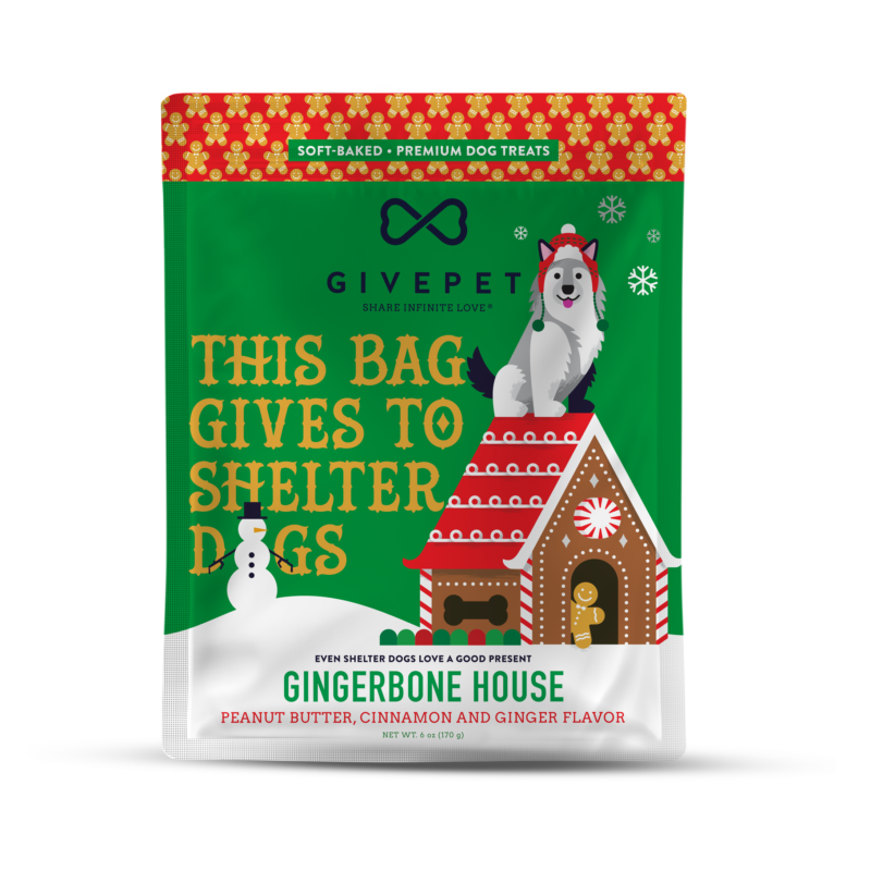 Givepet Holiday Treat Gingerbone House