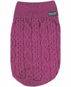 Parisian Pet Cable Knit Sweater Raspberry