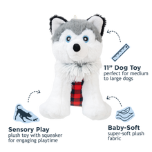Load image into Gallery viewer, Tall Tails Holiday Husky Squeaker
