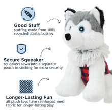 Load image into Gallery viewer, Tall Tails Holiday Husky Squeaker
