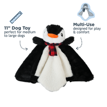 Load image into Gallery viewer, Tall Tails Holiday Penguin Security Blanket
