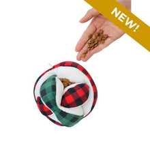 Load image into Gallery viewer, Tall Tails Holiday Plaid Ball Plush Puzzle
