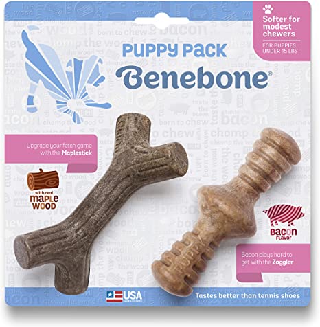 Benebone Puppy 2pk Maplestick and Zaggler