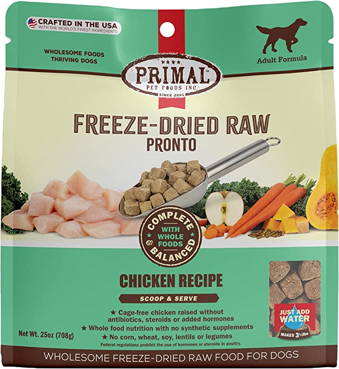 Primal Food Pronto Dog Chicken 25 oz