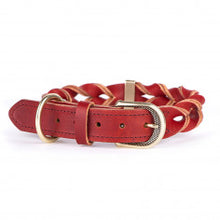 Load image into Gallery viewer, Ascot Woven Italian Leather Dog Collar
