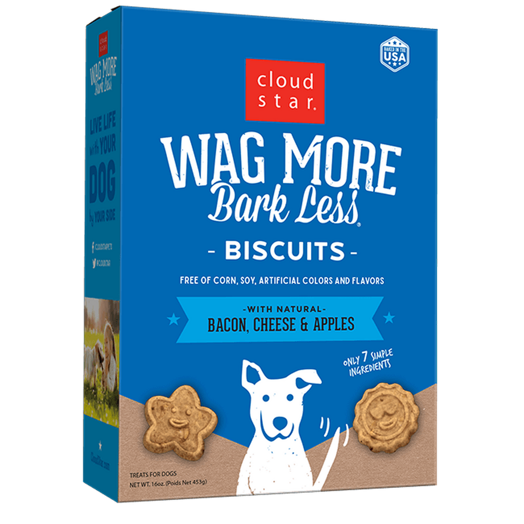 Wag More Biscuits Bacon Cheese and Apples 16 oz