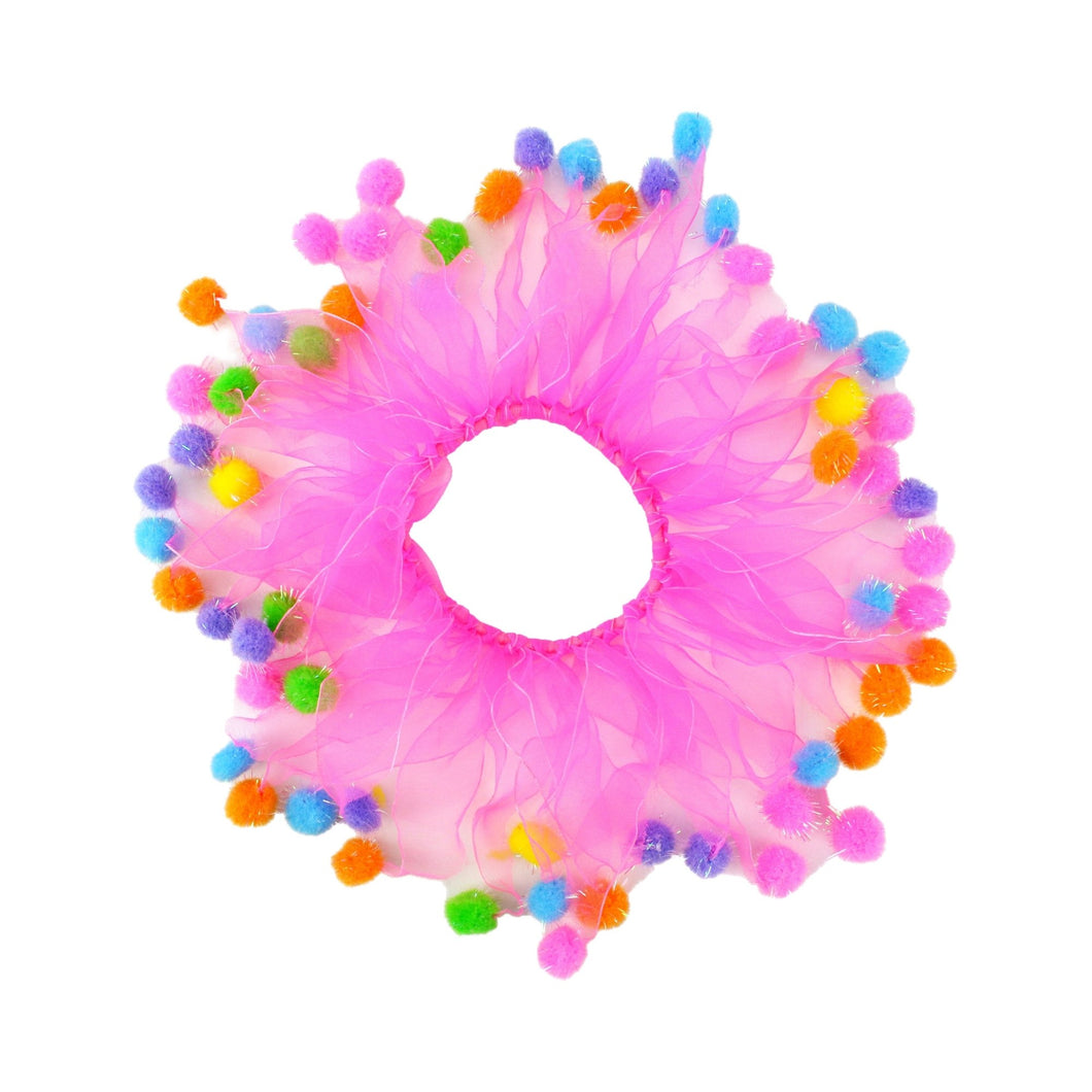 Midlee Birthday Pom Pom Dog Collar - Pink