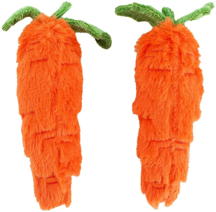 Midlee Plush Carrot Dog Toy