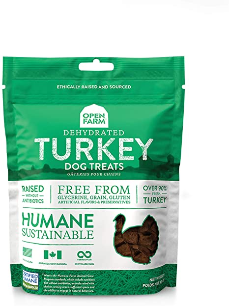 Open Farms Dog Treat Dehydrated Turkey 4.5 oz
